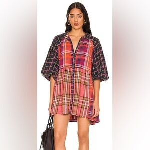 We The Free Multicolor Plaid Dress
